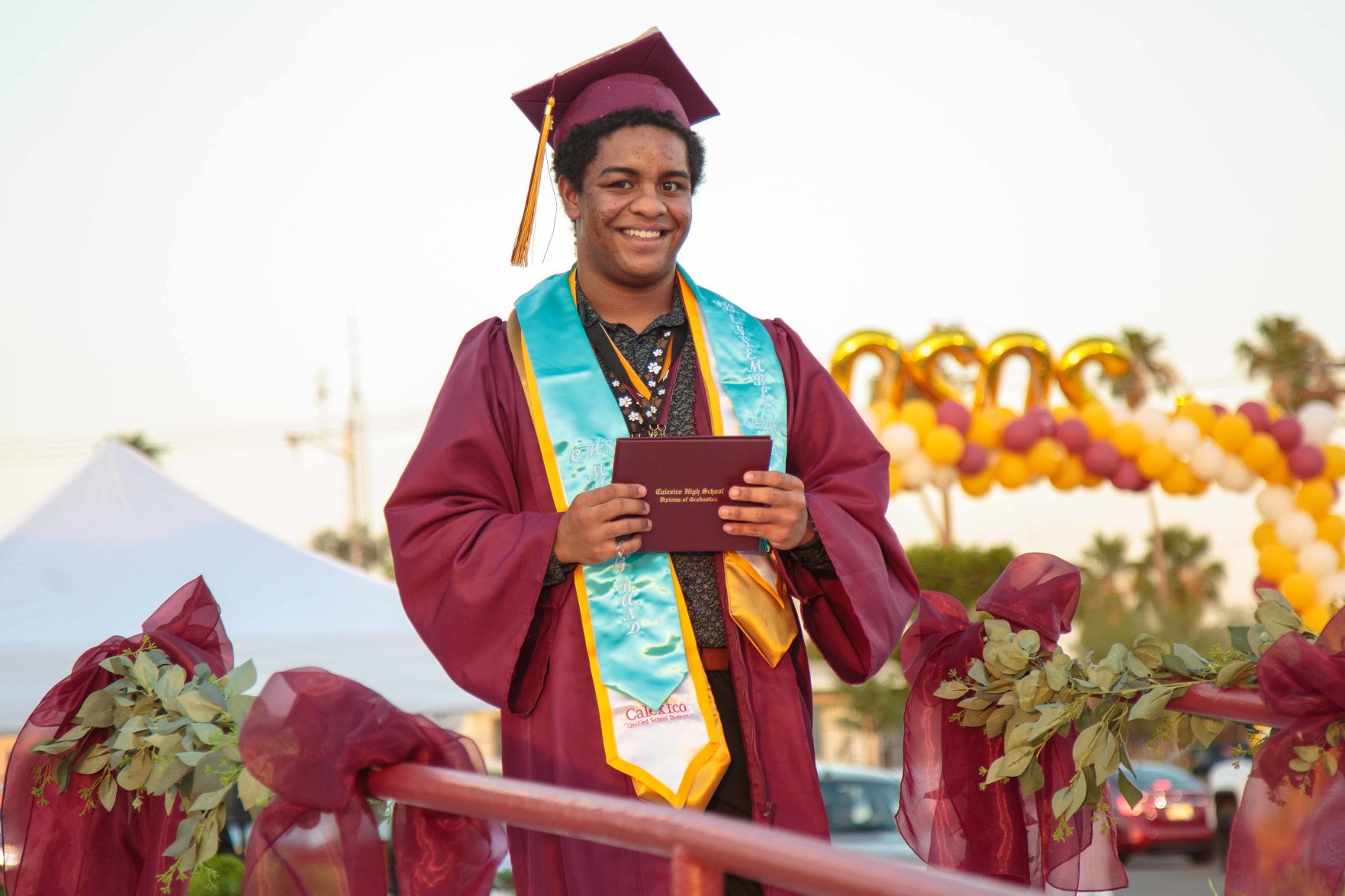 Calexico High School Class of 2020 graduation “drive thru” ceremony